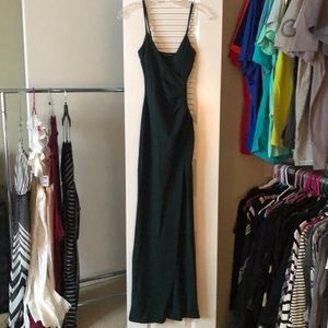 Green dress with slit